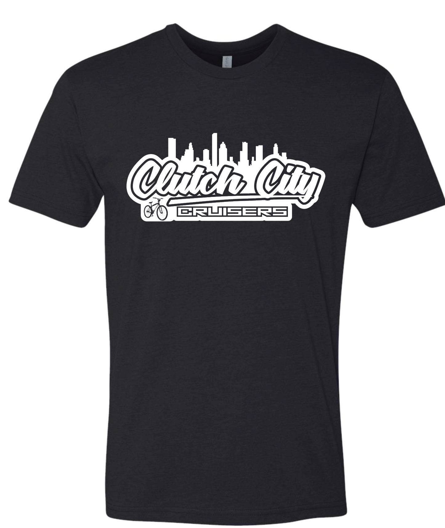 Clutch City Tee Black with White Print